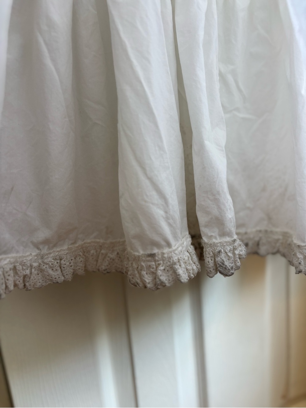 Doen White Ruffled Button-Front Midi Dress - Picture 8 of 11